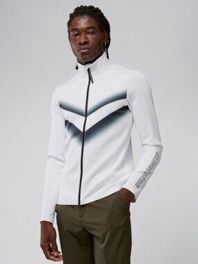 J. Lindeberg Men's Omnia Golf Mid Layer Quick Dry Stretch Full Zip Jacket Large